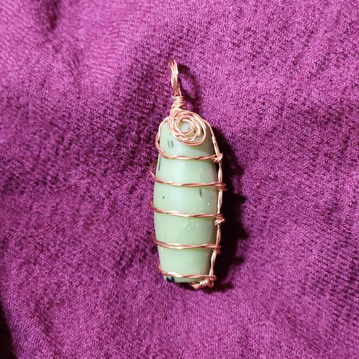 Green Clay Necklace Charm