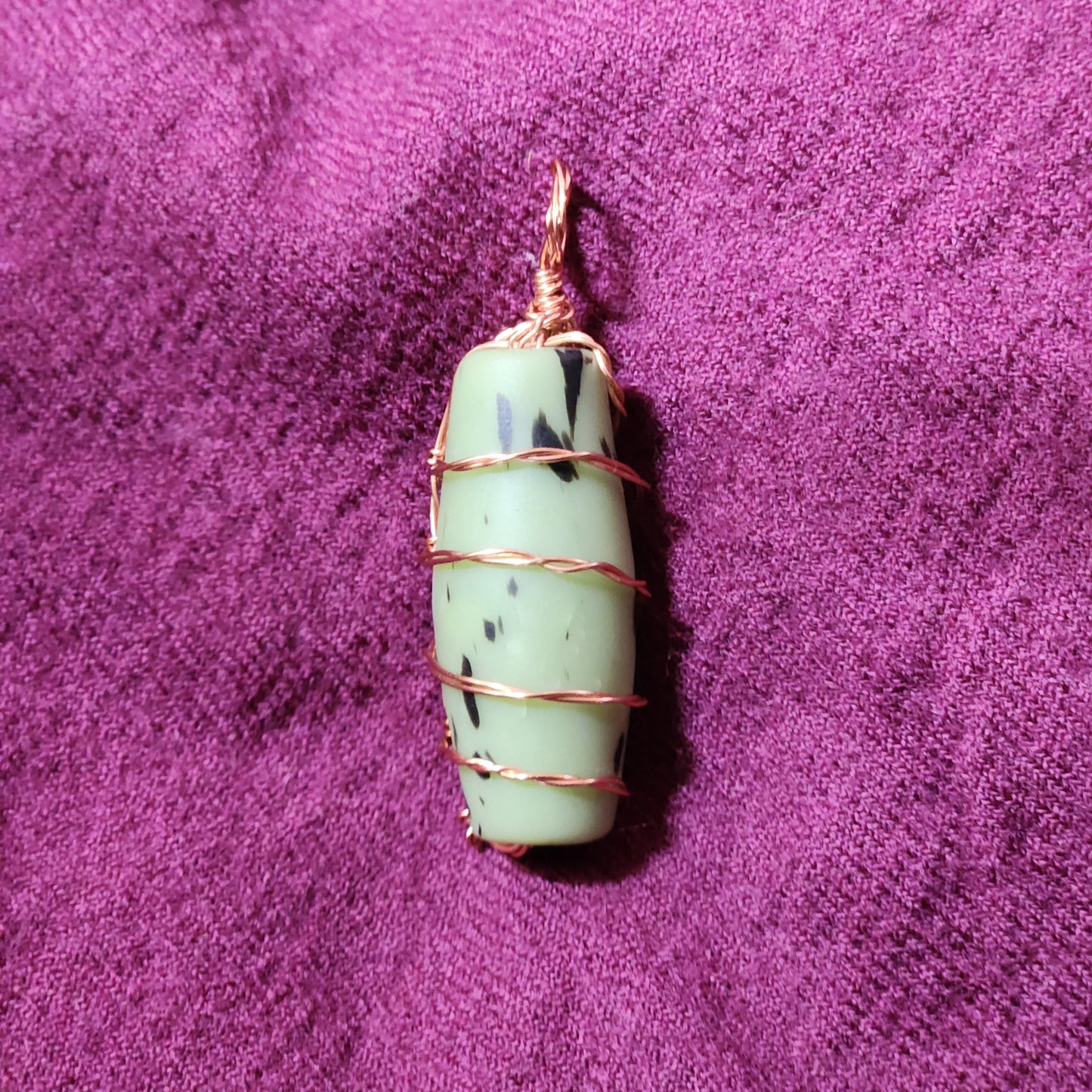 Green Clay Necklace Charm